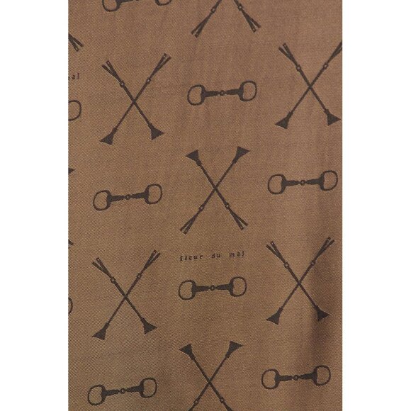 fleur du mal Men's Jacquard Robe in Shroom Brown - Picture 4 of 5